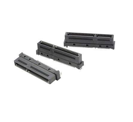 Amphenol Communications Solutions Right Angled Edge Connector, 84-Contacts, 0.6mm Pitch, 2-Row