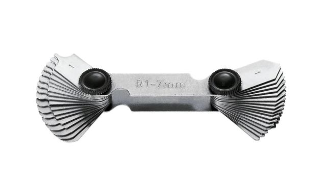 Facom Radius Gauge Metric 34 Blades 1 mm to 25 mm
