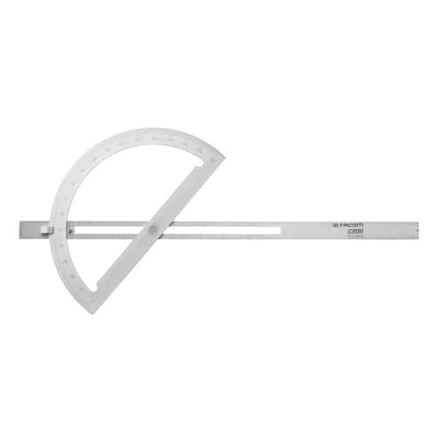 Facom Metric Bevel Protractor, 200 mm Tempered Steel Blade