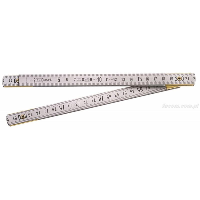 Facom 1 m Brass Folding Ruler Metric