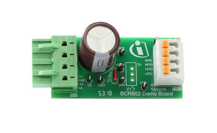 Infineon DEMOBCR60260VICTRLTOBO1 DEMO_BCR602_60V_ICTRL LED Driver Evaluation Board, Demonstration Board for XDPL8218 for