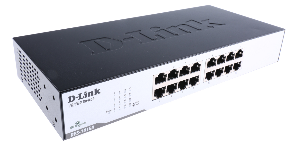 D-Link 16-Port Fast Ethernet Unmanaged Desktop Switch Unmanaged 16 Port Ethernet Switch
