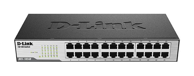 D-Link 24-Port Fast Ethernet Unmanaged Desktop Switch Unmanaged 24 Port Ethernet Switch