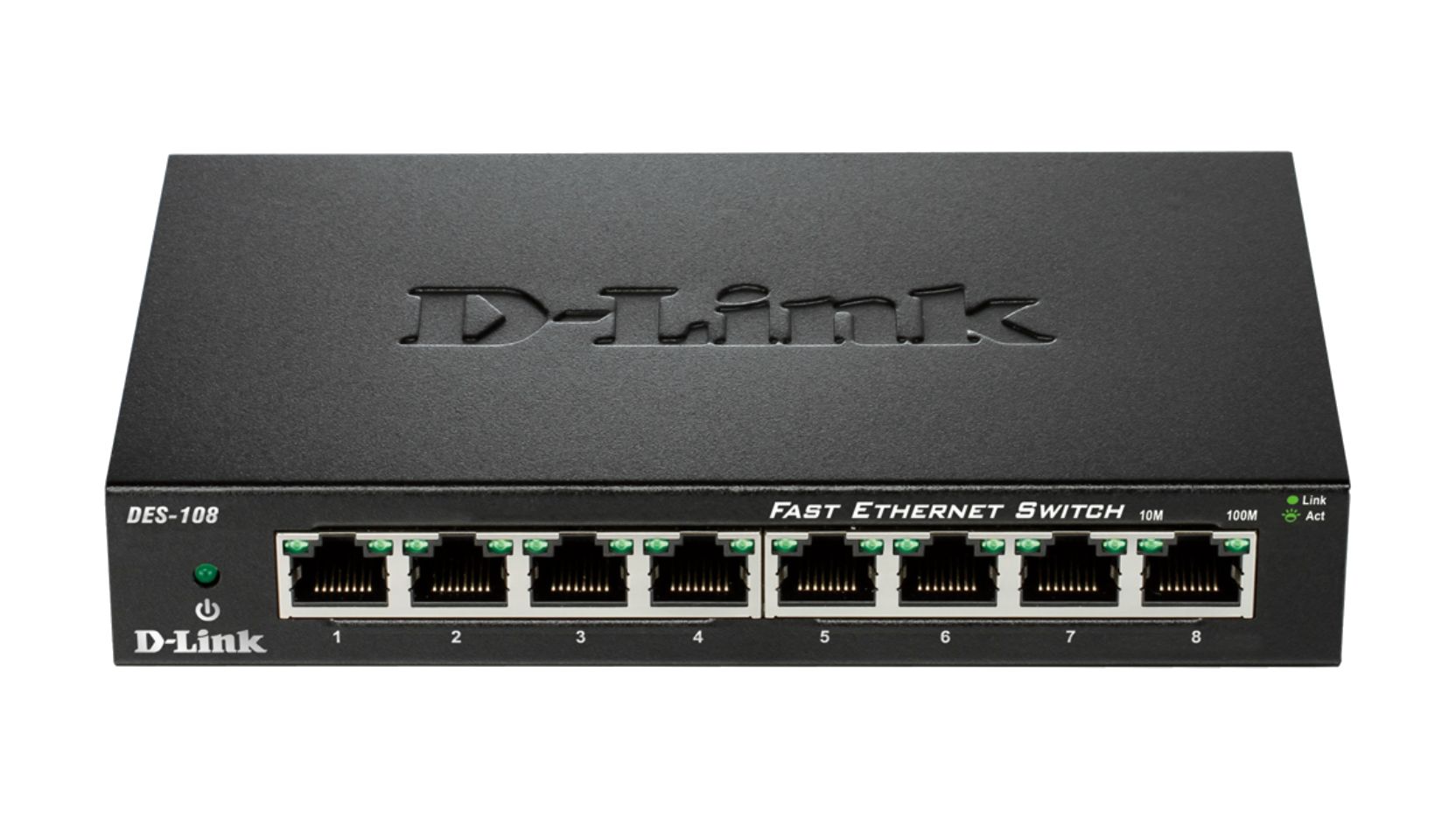 D-Link 8-Port Fast Ethernet Switch Unmanaged 8 Port Ethernet Switch