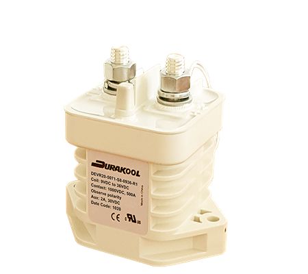 Durakool DEVR20 Contactor, 24V dc Coil, 1-Pole, 200 A, 5 W, NO, 1kV dc