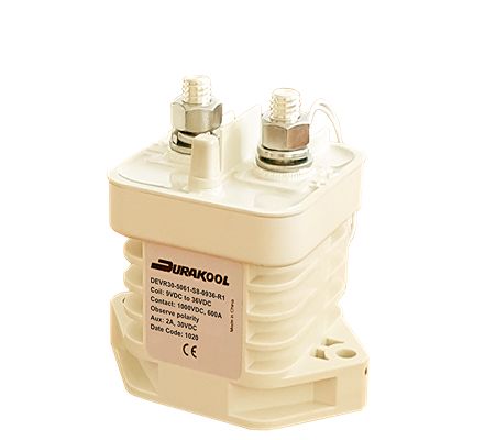 Durakool DEVR30 Contactor, 12V dc Coil, 1-Pole, 300 A, 5 W, NO, 1kV dc