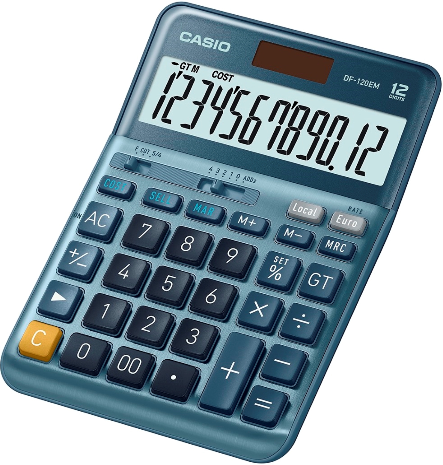 Casio DF-120EM Battery, Solar Power Supply Powered Desktop Calculator