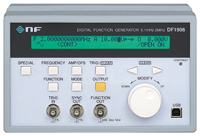 NF DF1906 Function Generator, 0.1 MHz Min, 2 MHz Max