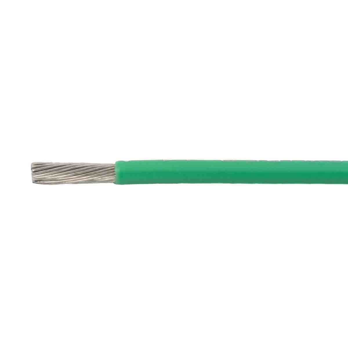 Alpha Wire Ecogen Ecowire Metric Series Green 0.75 mm² Hook Up Wire, 18 AWG, 42/0.16 mm², 50m, Polyphenylene Ether