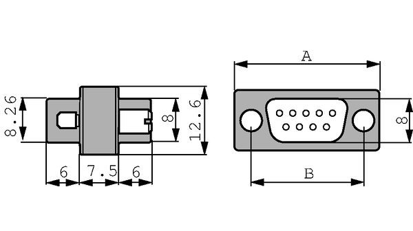 dfa25p25s2fp102un Deltron Connectors D-Sub Adapter 9-Way D-Sub to Female Male
