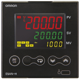 Omron E5AN Panel Mount PID Temperature Controller, 96 x 96mm, 1 Output Auxiliary Relay, 100 → 240 V ac Supply Voltage