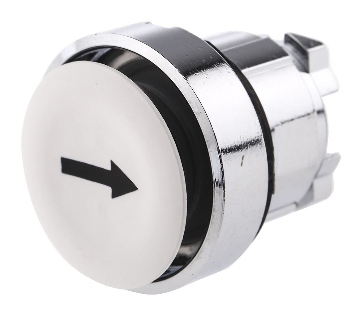 Schneider Electric Harmony XB4 Series, White Push Button Head, Up arrow, 22mm Cutout