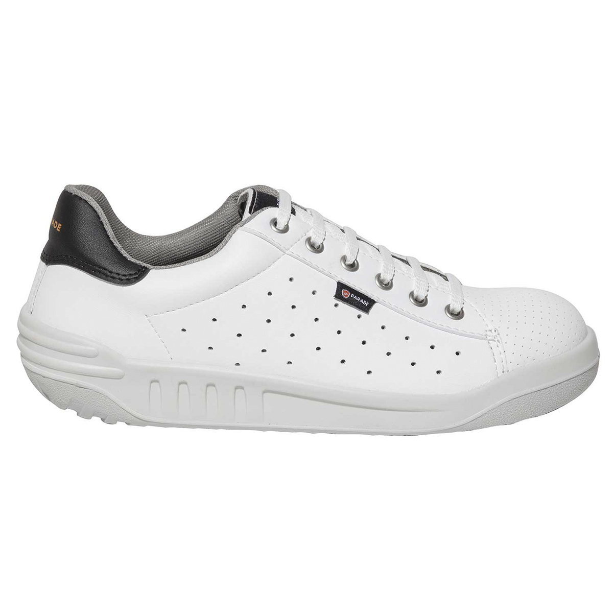 Parade Joppa Unisex Black, White Stainless Steel Toe Capped Safety Trainers, UK 6.5, EU 40