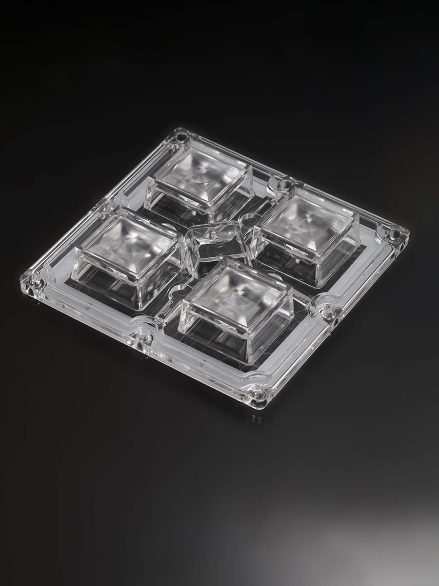 Ledil CS15759_HB-2X2MX-8-W, HighBay Series 4-Way LED Lens, 50 ° Wide Beam