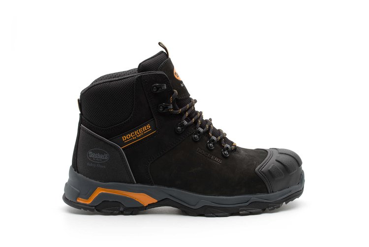 Dockers by Gerli FROST S3 Unisex Black Composite Toe Capped Safety Shoes, UK 10.5, EU 45