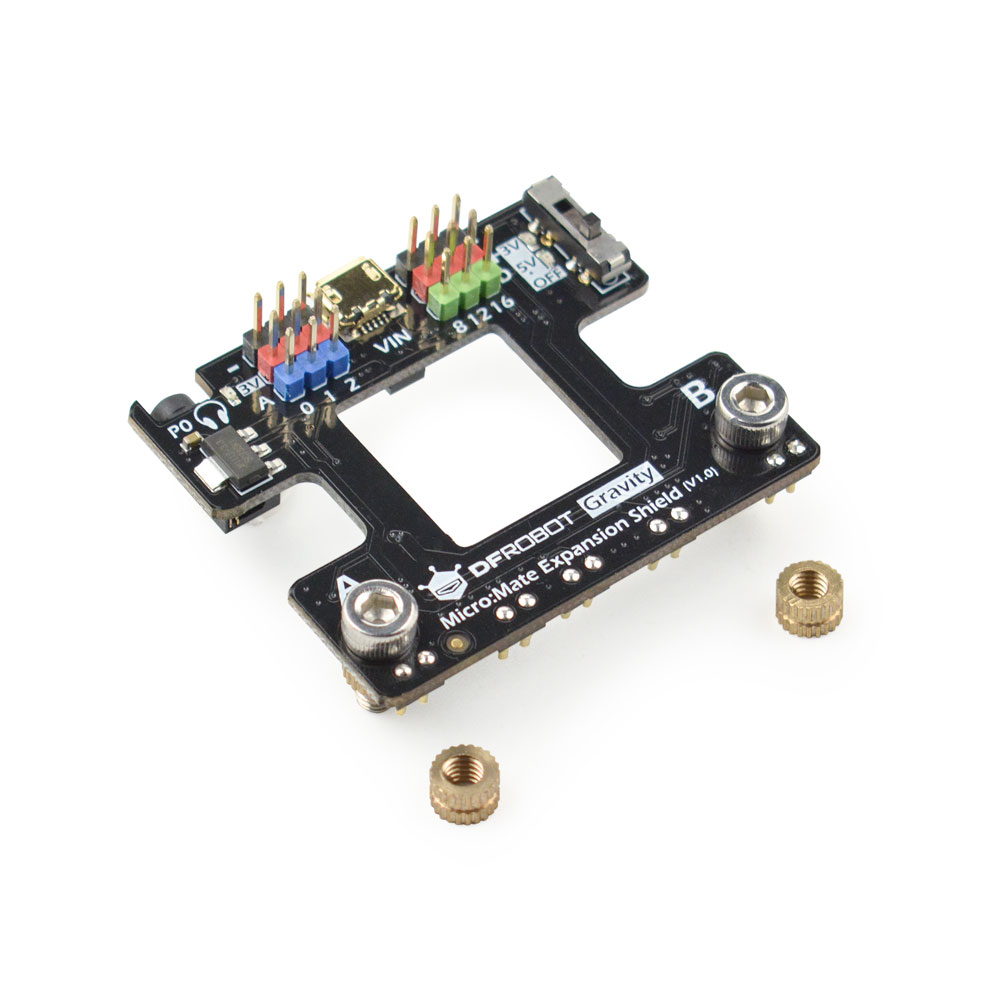 dfr0518 DFRobot DFR0518 BBC Micro:bit Add-on Micro:Mate - A Mini & Thin Expansion Board For Micro:Bit (Gravity Compatible)