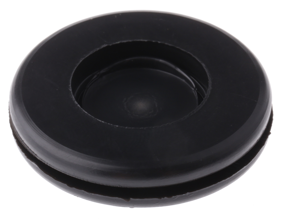 Essentra DG Black Polyvinyl Chloride 25.5 mm Cable Grommet for 19 mm Cable Dia. DG-10806
