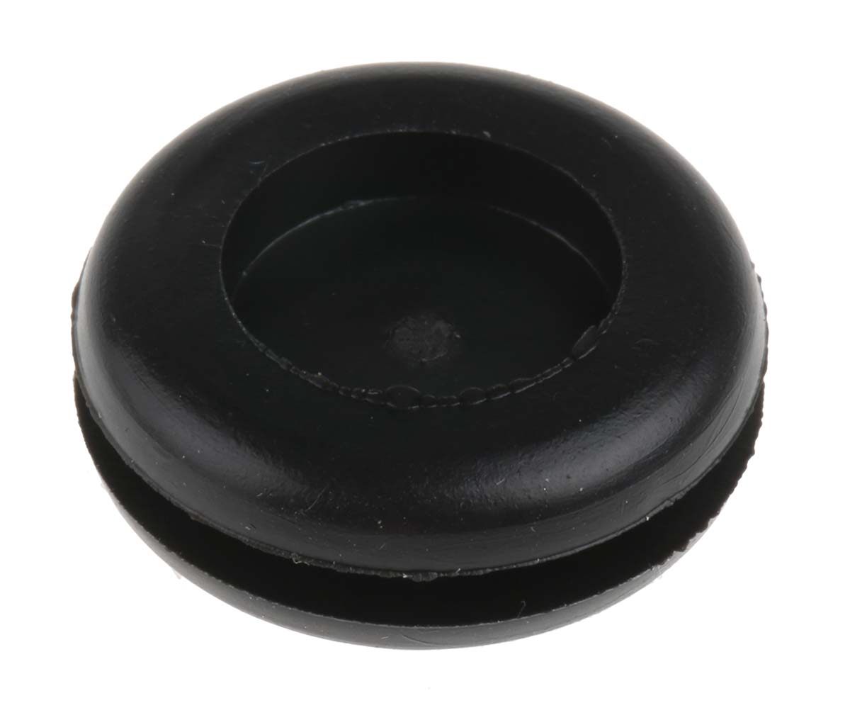 Essentra DG Black Polyvinyl Chloride 16 mm Cable Grommet for 12.5 mm Cable Dia. DG-19427
