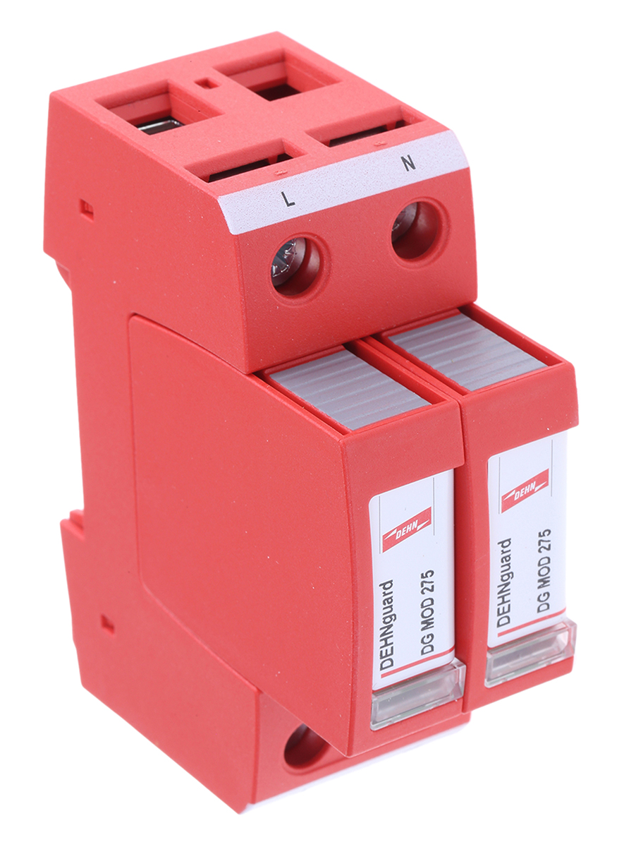 Dehn, DG Modular Surge Protector 275V ac Maximum Voltage Rating 40 kA Maximum Surge Current Type 2 Arrester