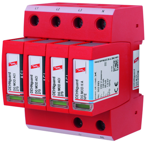 Dehn, DG M TT ACI Surge Arrester 275V Maximum Voltage Rating Type 2/Class Ii