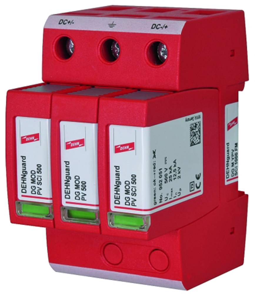 Dehn, DG Modular Surge Protector 1000V Maximum Voltage Rating 25 kA Maximum Surge Current Type 2 Arrester