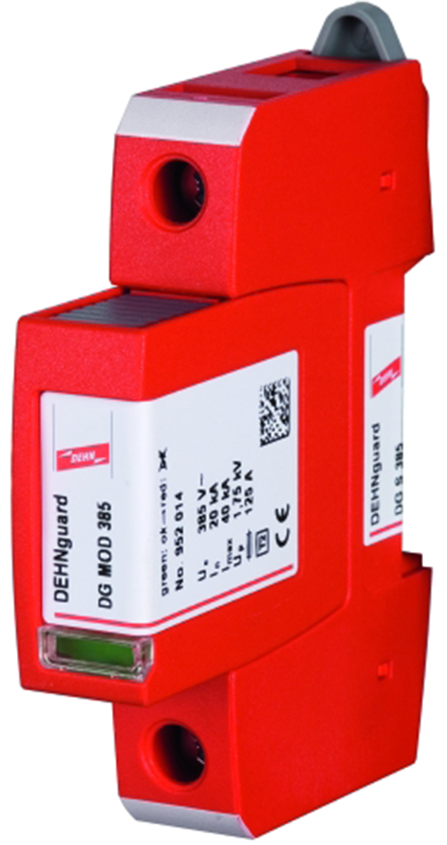 Dehn, DG Modular Surge Protector 500V Maximum Voltage Rating 20 kA Maximum Surge Current Type 2 Arrester