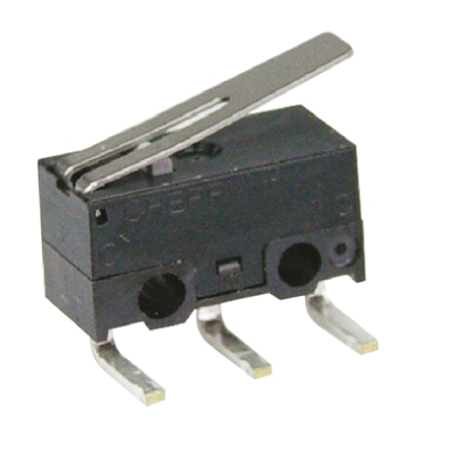 ZF Hinge Lever Micro Switch, Left Angle PCB Terminal Terminal, 50mA, 125 V ac, 30 V dc, SPDT, IP40