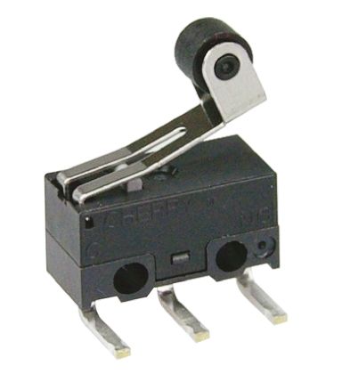 ZF Roller Lever Micro Switch, Left Angle PCB Terminal Terminal, 50mA, 125 V ac, 30 V dc, SPDT, IP40