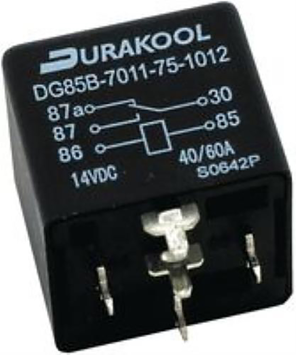 Durakool PCB Power Relay, 12V dc Coil, 60A Switching Current, SPDT