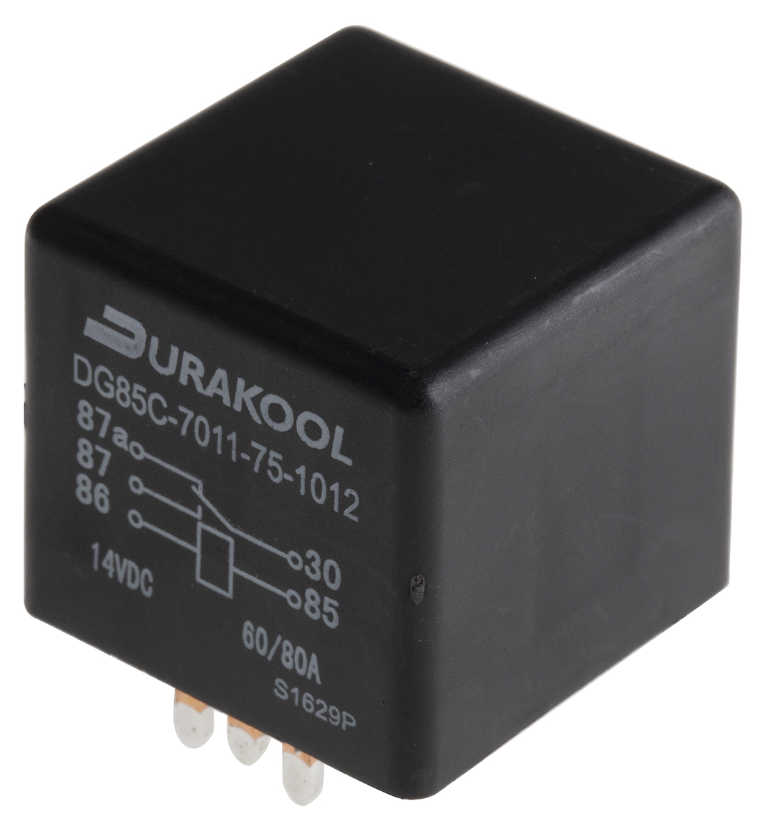Durakool PCB Power Relay, 12V dc Coil, 80A Switching Current, SPDT