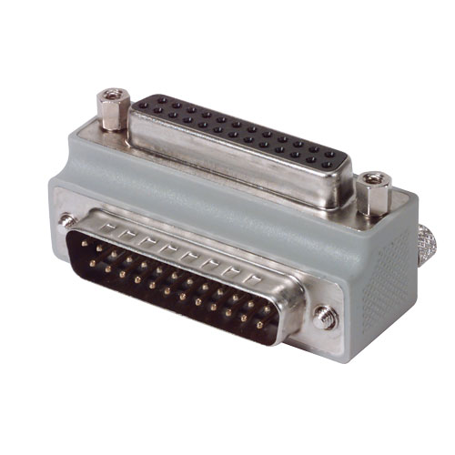 L-Com D-Sub Adapter 25-Way D-Sub to Male Male 25 Way D-Sub Female Female