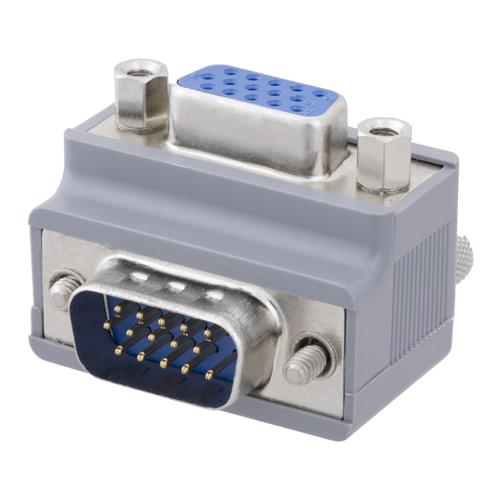 L-Com DG9 15 Way Right Angle Screw D-Sub Connector Male, with Jack Screw
