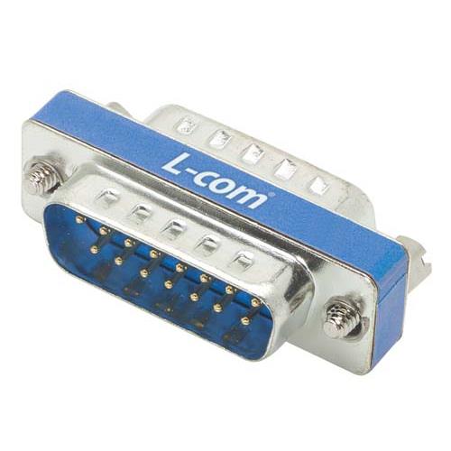 L-Com D-Sub Adapter 15-Way D-Sub to Male Male 15 Way D-Sub Male Male