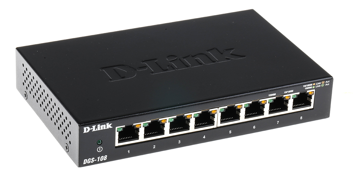 dgs-108b D-Link 8-Port Gigabit Unmanaged Desktop Switch DGS-105 Unmanaged 8 Port Network Switch