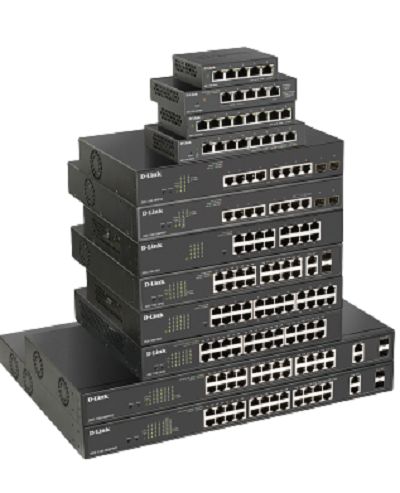 D-Link 5-Port Gigabit PoE-Powered Smart Managed Switch Smart 6 Port Gigabit Switch Power Over Ethernet