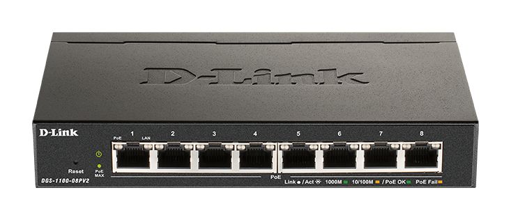 D-Link 8-Port Gigabit Smart Managed PoE Switch Smart 8 Port Smart Switch Power Over Ethernet