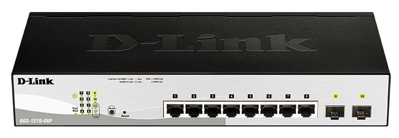 D-Link 10-Port Gigabit Smart Managed PoE Switch Smart 10 Port Smart Switch Power Over Ethernet