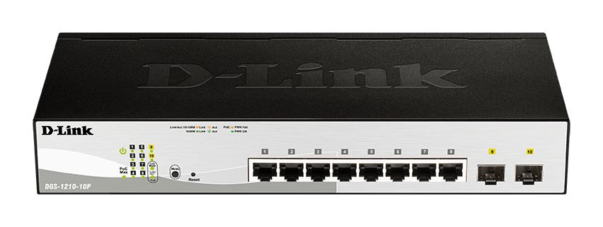 D-Link 10-Port Gigabit Smart Managed PoE Switch Smart 10 Port Smart Switch Power Over Ethernet