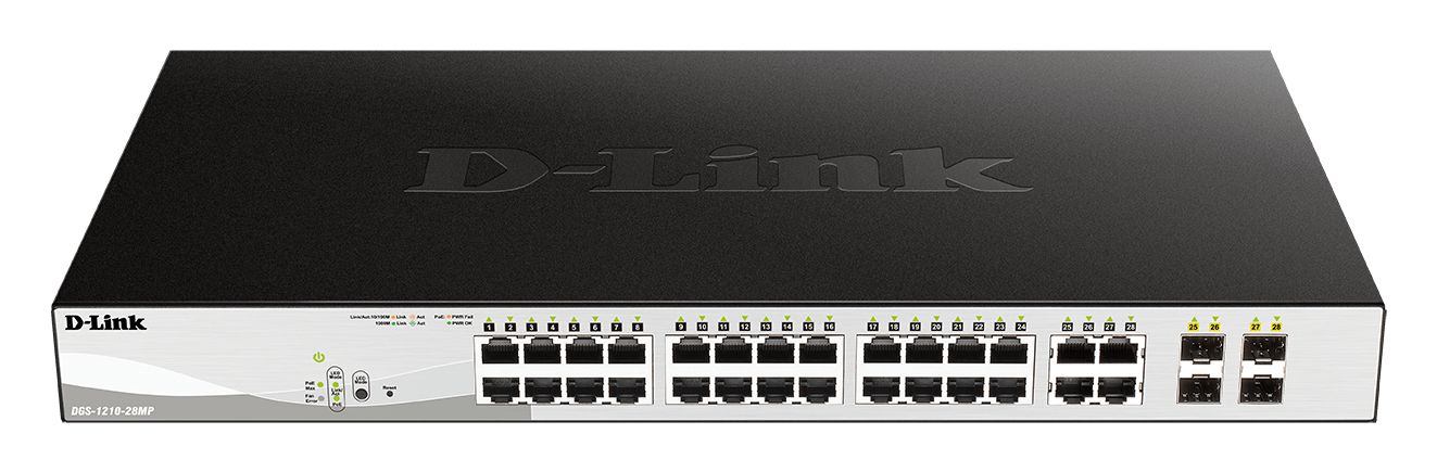 D-Link 28-Port Gigabit Smart Managed Max PoE Switch Smart 28 Port Smart Switch Power Over Ethernet