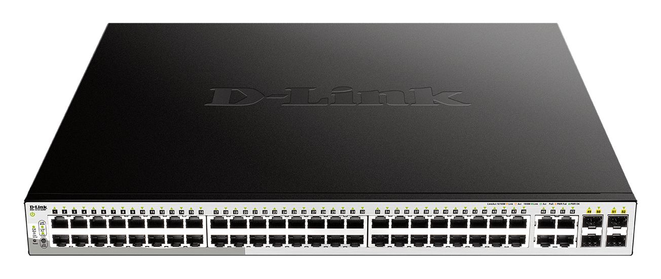 D-Link 52-Port Gigabit Smart Managed Max PoE Switch Smart 52 Port Smart Switch Power Over Ethernet