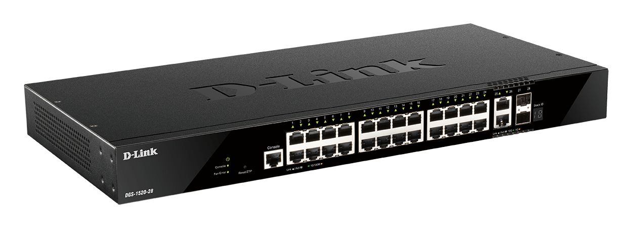 D-Link 28-Port Layer 3 Stackable Smart Managed Switch with 10G Uplinks Smart 28 Port Managed Switch