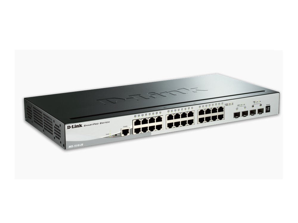 D-Link 28-Port Layer 3 Stackable Smart Managed Switch with 10G Uplinks Layer 3 Stackable Smart Managed Switches 28 Port