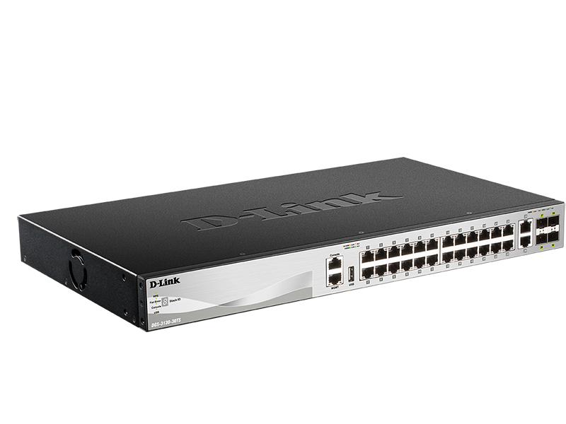 D-Link 30-Port Layer 3 Stackable Managed Switch with 10G Uplinks Managed 30 Port Managed Switch Power Over Ethernet