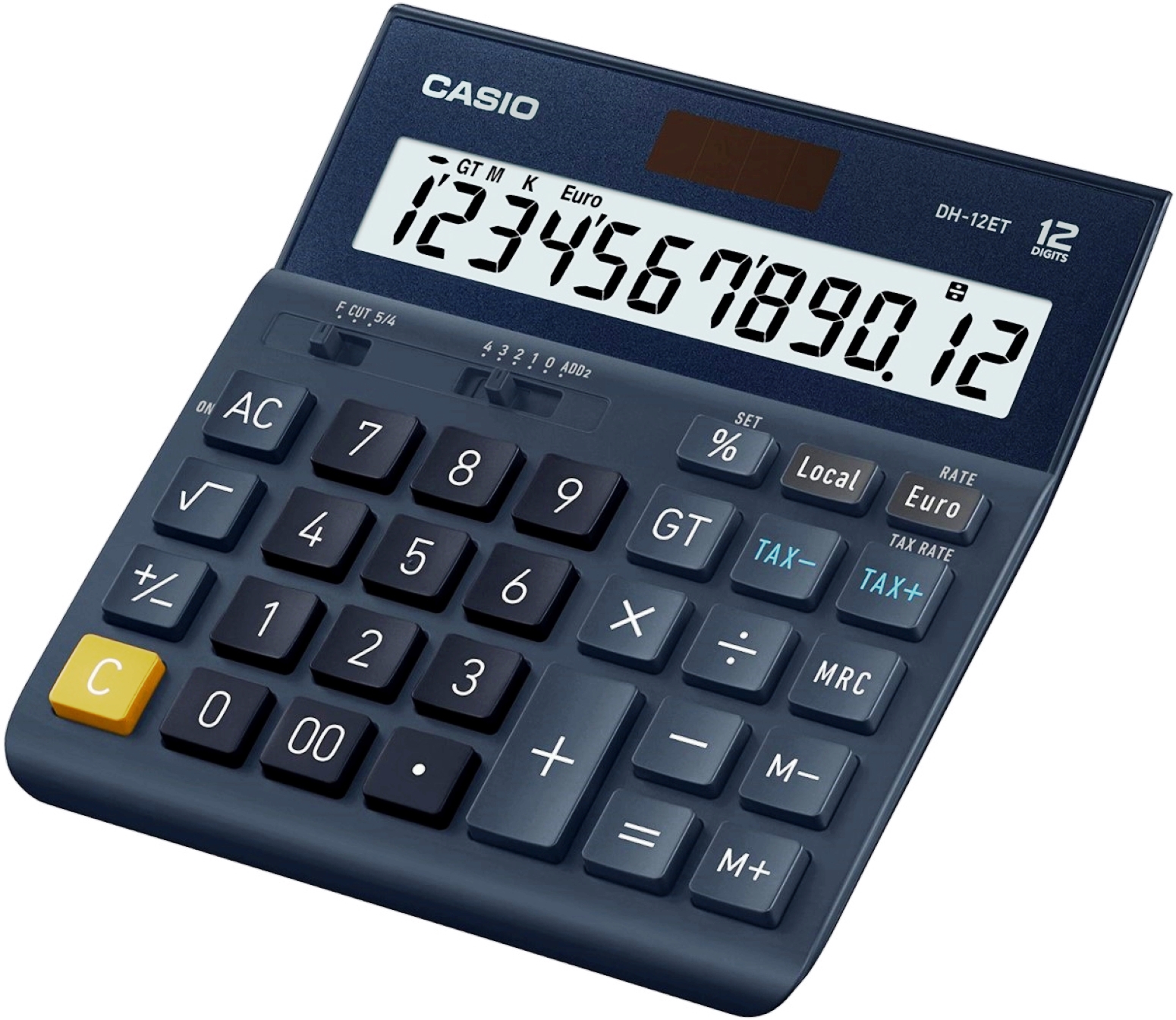 Casio DH-12ET Battery, Solar Power Supply Powered Desktop Calculator