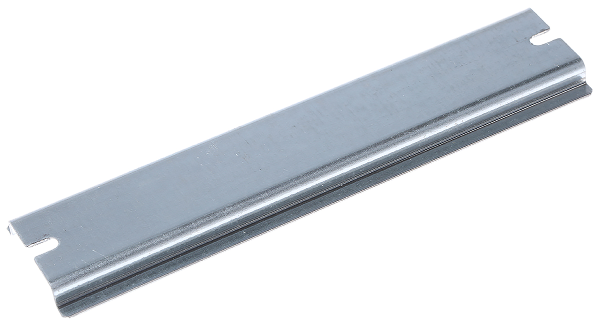 Fibox Steel Unperforated DIN Rail, 140 mm x 35mm x 8 mm