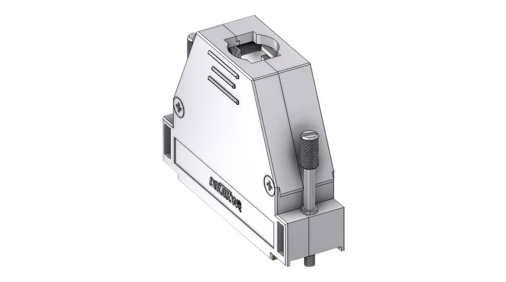 Deltron Connectors Thermoplastic Straight D-Sub Backshell Strain Relief