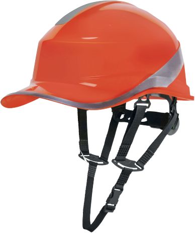 Delta Plus DIAMOND V UP Orange Safety Helmet Chin Strap Included Ventilated Adjustable