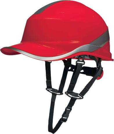 Delta Plus DIAMOND V UP Red Safety Helmet Chin Strap Included Ventilated Adjustable
