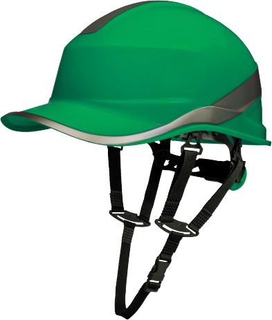 Delta Plus DIAMOND V UP Green Safety Helmet Chin Strap Included Ventilated Adjustable