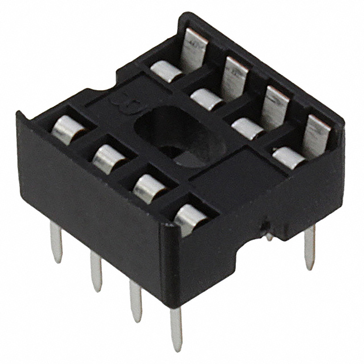 Amphenol ICC 2.54 mm Pitch Straight 8 Way, Through Hole Stamped Pin Open Frame DIL Socket, 1A